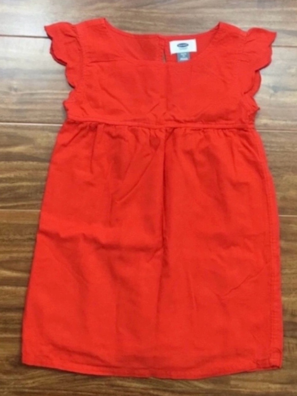 3/$25 Old Navy Toddler Little Girl Orange Red Ruffle Casual Dress Size 5 Girly